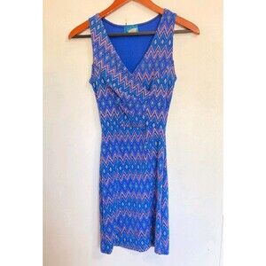 VTG Carolina Collection Dress Womens S Blue Y2K Bodycon Indie Boho Festival